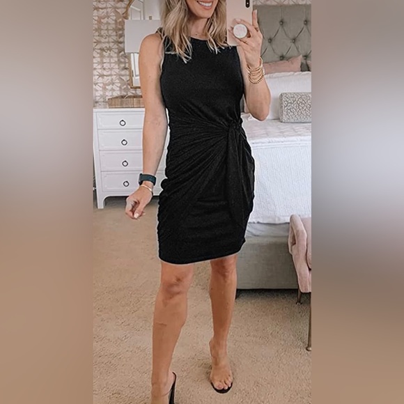 NWT Women's 2023 Spring Casual Ruched Bodycon Dress MULTIPLE COLORS AVAILABLE - Picture 7 of 10